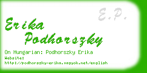 erika podhorszky business card